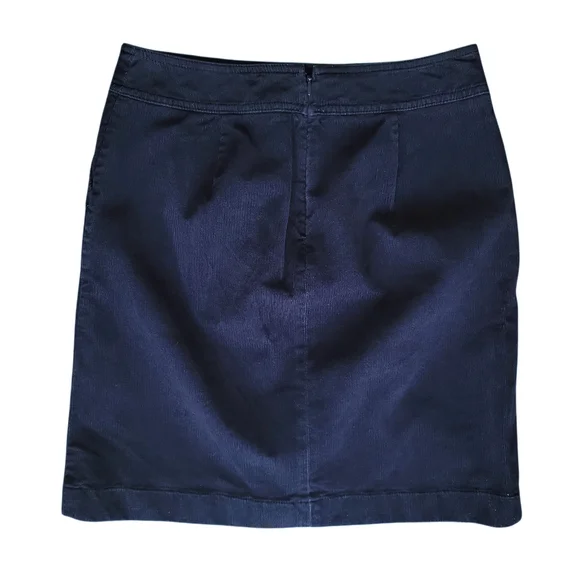 Talbots Navy Blue Corduroy A-Line Skirt with Pockets Women's Size 4 - Picture 3 of 9